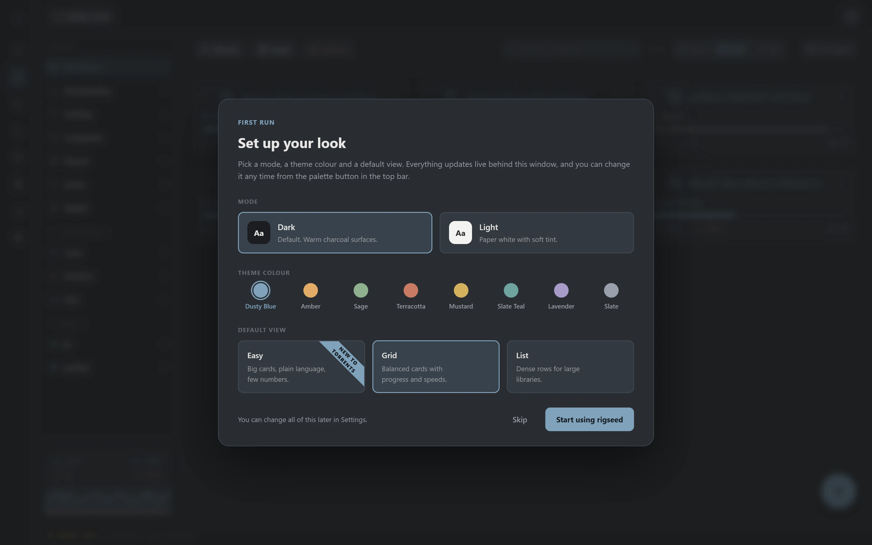 A first launch that asks